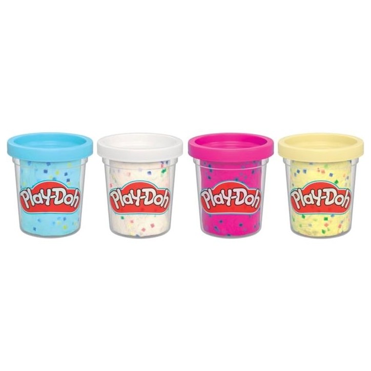 Play-Doh pack de 4 pots de pâte a modeler confettis - PLAY-DOH - G17365X0
