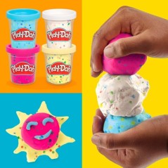 Play-Doh pack de 4 pots de pâte a modeler confettis - PLAY-DOH - G17
