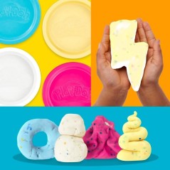 Play-Doh pack de 4 pots de pâte a modeler confettis - PLAY-DOH - G17