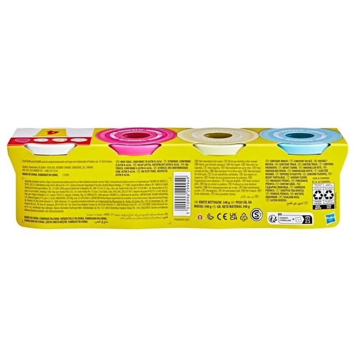 Play-Doh pack de 4 pots de pâte a modeler confettis - PLAY-DOH - G17365X0