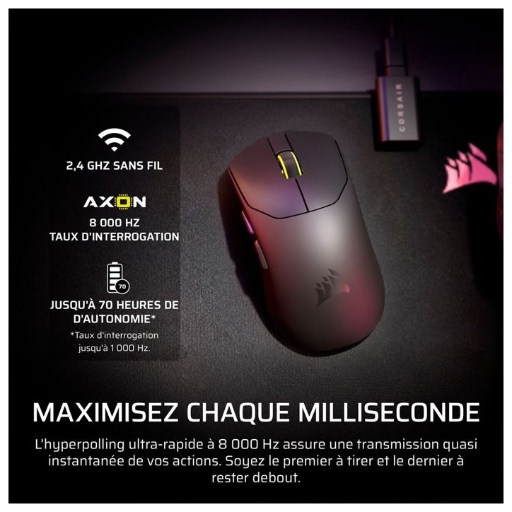 Souris Gamer - Sans Fil - Corsair - SABRE v2 PRO Ultralight - Noir Souris Gamer - Sans Fil - Corsair - SABRE v2 PRO Ultralight - Noir