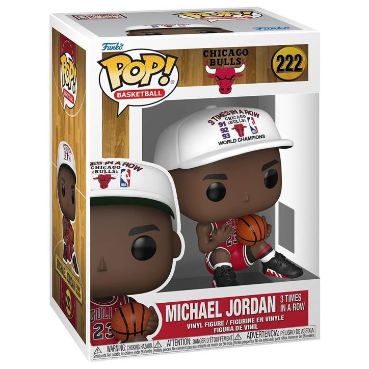 Figurine Funko Pop! - Basketball NBA Chicago Bulls - Michael Jordan 3 Times in a Row n°222