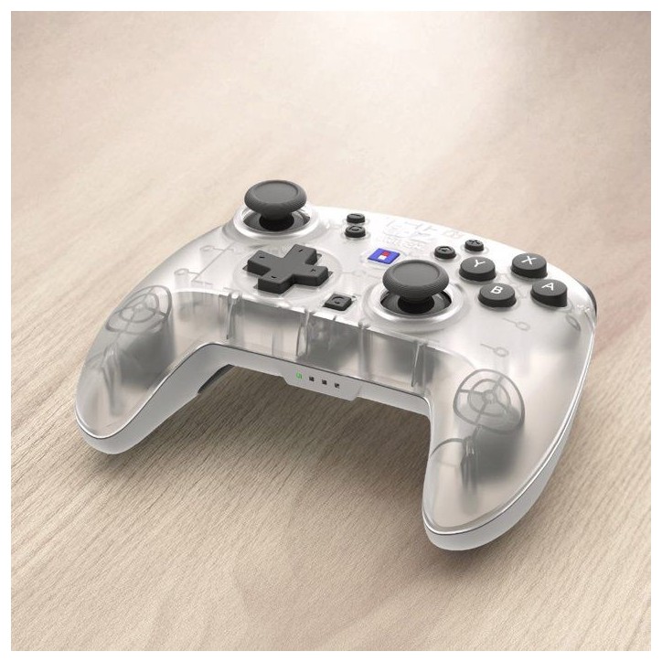 Manette - Nintendo Switch 2 - Horipad Turbo Frost - Sans fil - Blanc et transparent - Bouton C/Assign Manette - Nintendo Switch 2 - Horipad Turbo Frost - Sans fil - Blanc et transparent - Bouton C/Assign