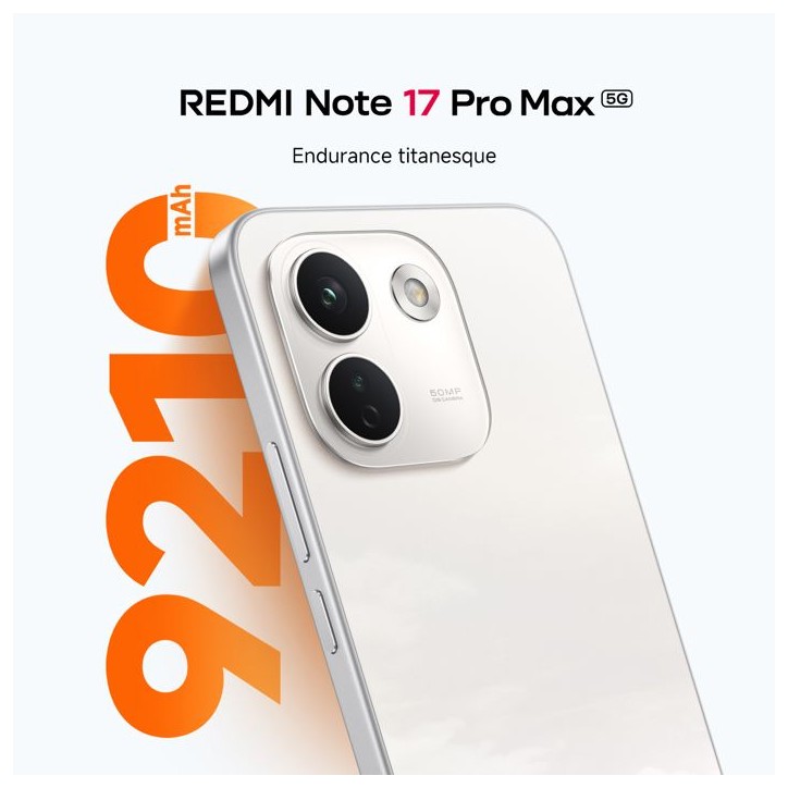 Smartphone - XIAOMI - Redmi Note 17 Pro Max 5G - 8Go RAM - 256Go - Blanc Smartphone - XIAOMI - Redmi Note 17 Pro Max 5G - 8Go RAM - 256Go - Blanc