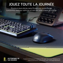 Souris Gamer - Sans Fil - Corsair - HARPOON v2 WIRELESS 26K DPI - Noir