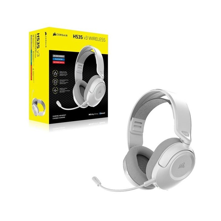 Casque Gaming - Corsair - HS35 V3 - Blanc Sans Fil Casque Gaming - Corsair - HS35 V3 - Blanc Sans Fil