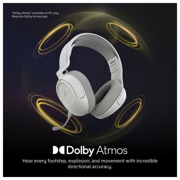 Casque Gaming - Corsair - HS35 V3 - Blanc Sans Fil Casque Gaming - Corsair - HS35 V3 - Blanc Sans Fil