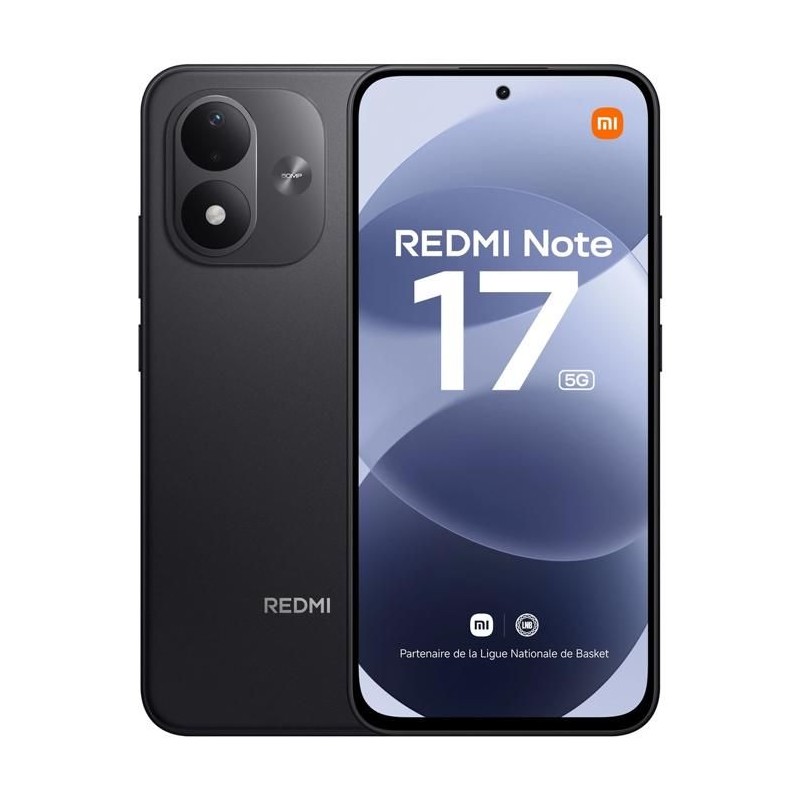 Smartphone - XIAOMI - Redmi Note 17 5G - 6Go RAM - 128Go - Noir