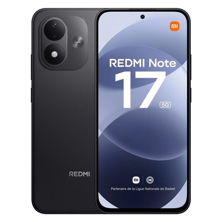 Smartphone - XIAOMI - Redmi Note 17 5G - 6Go RAM - 128Go - Noir Smartphone - XIAOMI - Redmi Note 17 5G - 6Go RAM - 128Go - Noir