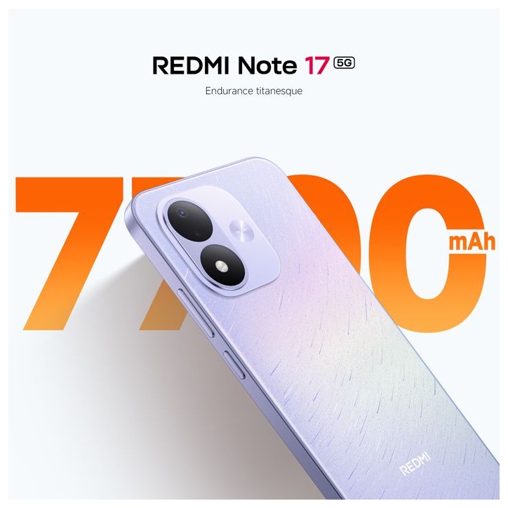 Smartphone - XIAOMI - Redmi Note 17 5G - 6Go RAM - 128Go - Noir Smartphone - XIAOMI - Redmi Note 17 5G - 6Go RAM - 128Go - Noir
