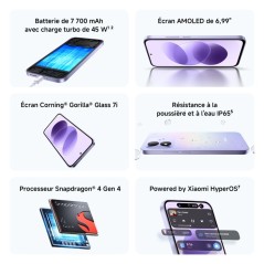 Smartphone - XIAOMI - Redmi Note 17 5G - 6Go RAM - 128Go - Noir