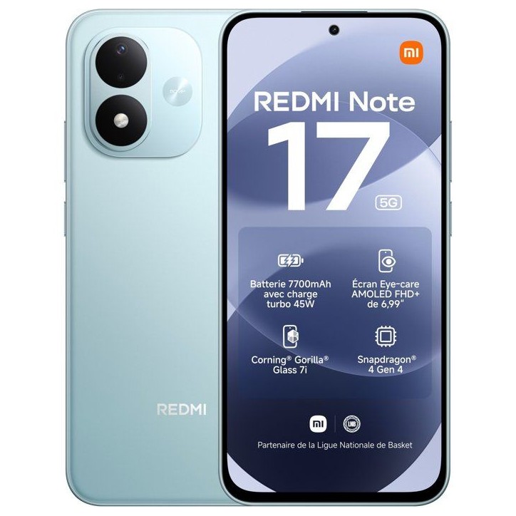 Smartphone - XIAOMI - Redmi Note 17 5G - 6Go RAM - 128Go - Bleu