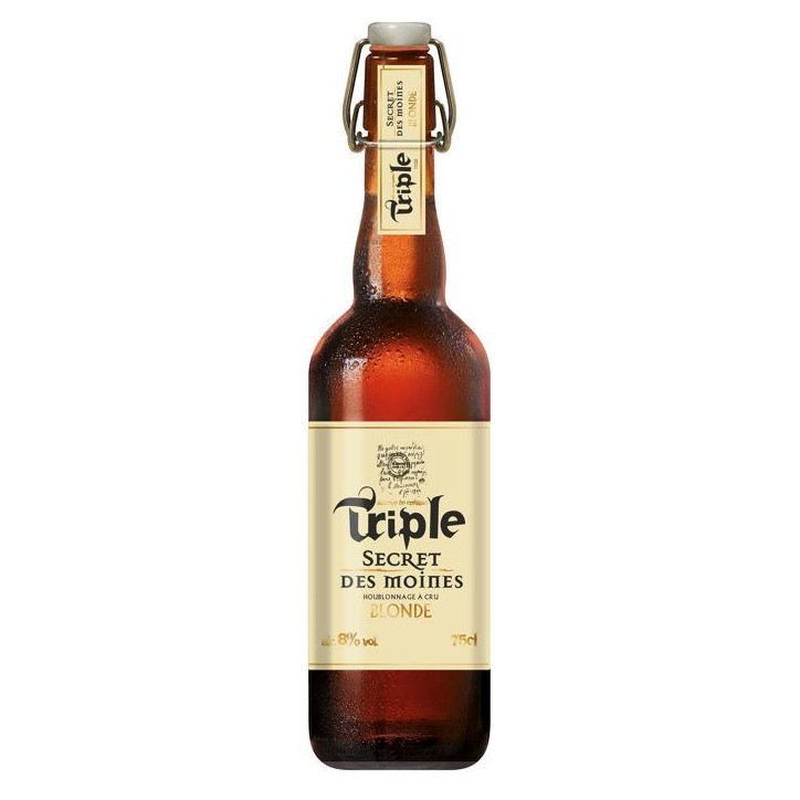 Triple Secret des Moines Blonde - Biere blonde - Bouteille 75cl Triple Secret des Moines Blonde - Biere blonde - Bouteille 75cl