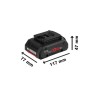 Batterie PROCORE 18V 4.0Ah Professional en boîte carton - BOSCH - 160