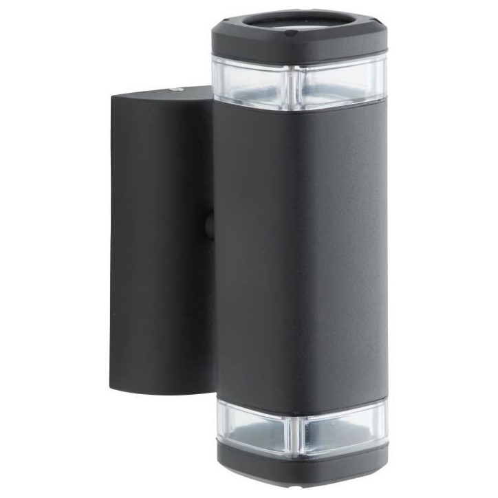 Applique extérieure up & down - BRILLIANT - JANDY - Métal/verre - Noir - GU10 max 2x18W Applique extérieure up & down - BRILLIANT - JANDY - Métal/verre - Noir - GU10 max 2x18W