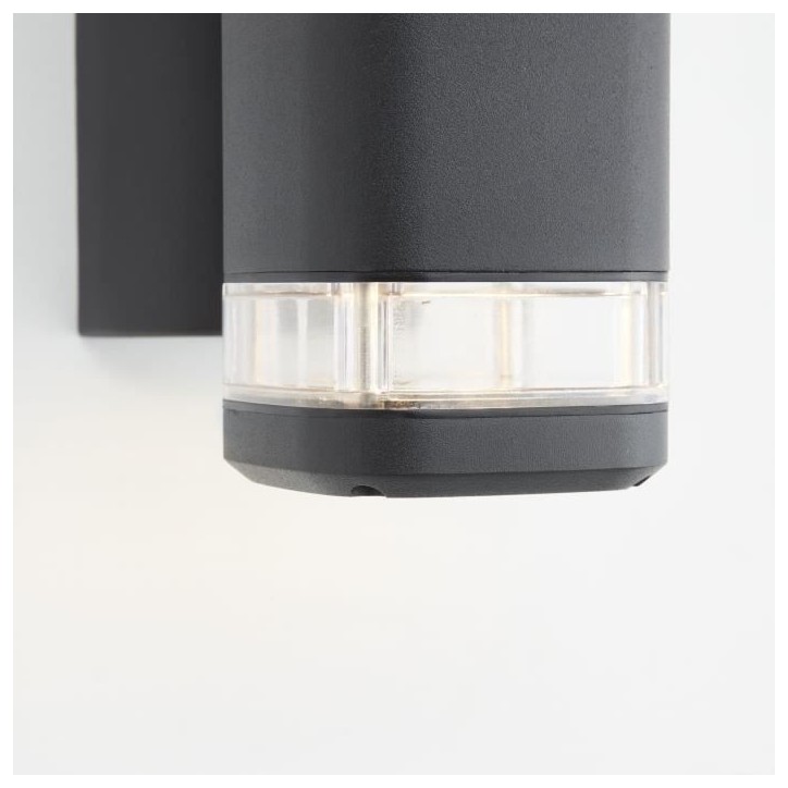 Applique extérieure up & down - BRILLIANT - JANDY - Métal/verre - Noir - GU10 max 2x18W Applique extérieure up & down - BRILLIANT - JANDY - Métal/verre - Noir - GU10 max 2x18W