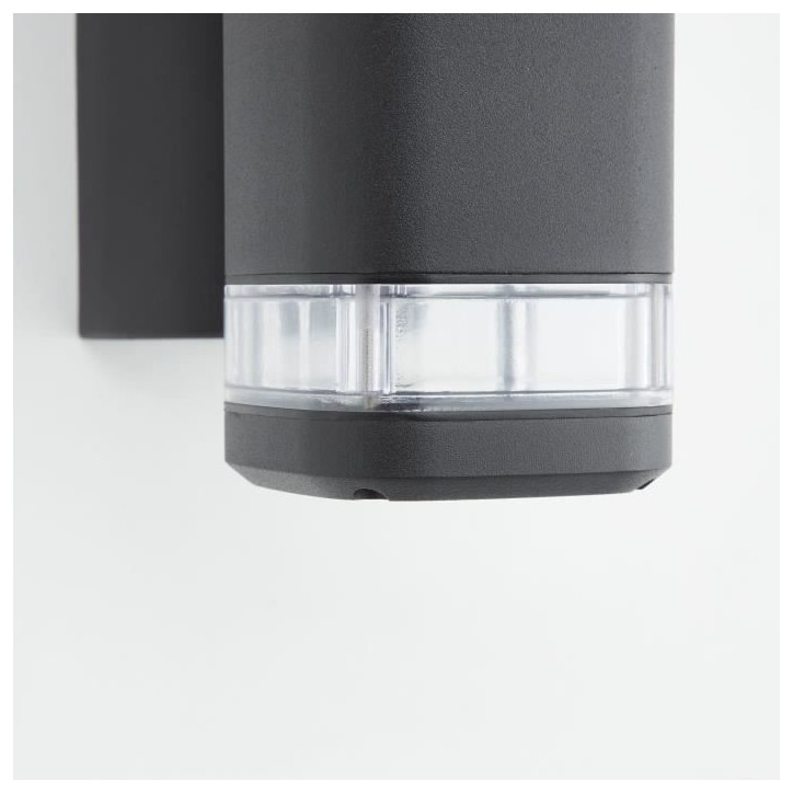 Applique extérieure up & down - BRILLIANT - JANDY - Métal/verre - Noir - GU10 max 2x18W Applique extérieure up & down - BRILLIANT - JANDY - Métal/verre - Noir - GU10 max 2x18W