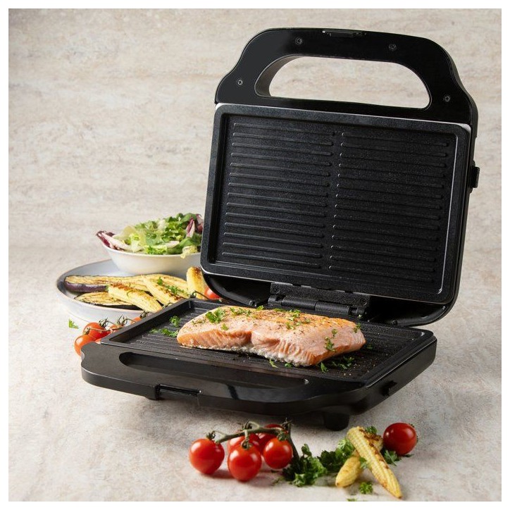 Appareil croque-gaufre-gril 3 en 1 - DOMO - DO9291C - Plaques amovibles - Revetement antiadhésif - 1400 W Appareil croque-gaufre-gril 3 en 1 - DOMO - DO9291C - Plaques amovibles - Revetement antiadhésif - 1400 W