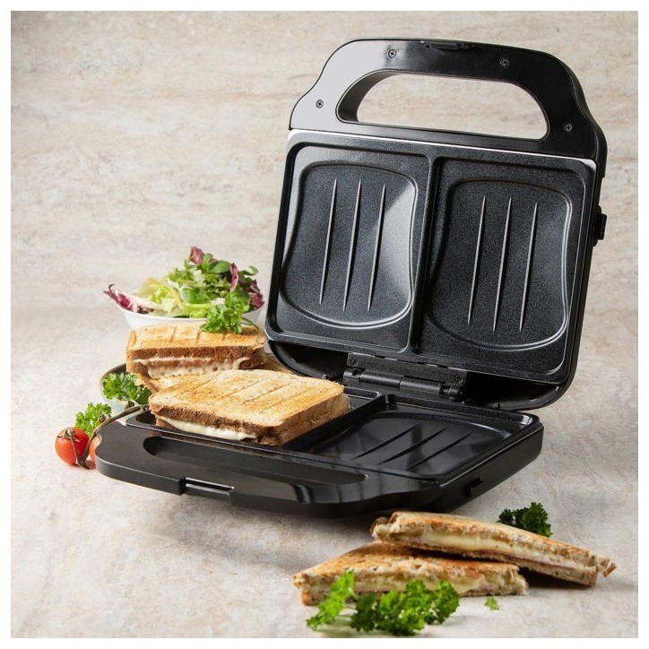 Appareil croque-gaufre-gril 3 en 1 - DOMO - DO9291C - Plaques amovibles - Revetement antiadhésif - 1400 W Appareil croque-gaufre-gril 3 en 1 - DOMO - DO9291C - Plaques amovibles - Revetement antiadhésif - 1400 W