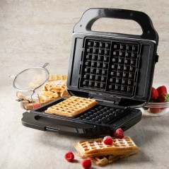 Appareil croque-gaufre-gril 3 en 1 - DOMO - DO9291C - Plaques amovible