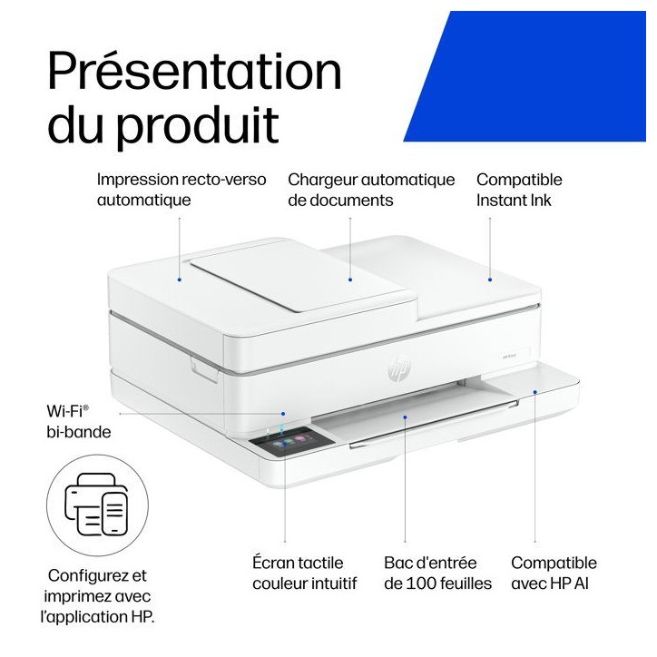 Imprimante tout-en-un HP Envy 6530 Jet d'encre couleur - Copie Scan - Recto verso automatique Imprimante tout-en-un HP Envy 6530 Jet d'encre couleur - Copie Scan - Recto verso automatique