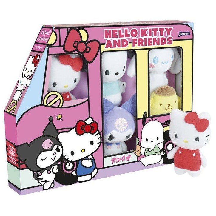 Coffret de peluches - Hello Kitty et ses amis - JEMINI - 5 personnages - Collection - Des la naissance Coffret de peluches - Hello Kitty et ses amis - JEMINI - 5 personnages - Collection - Des la naissance