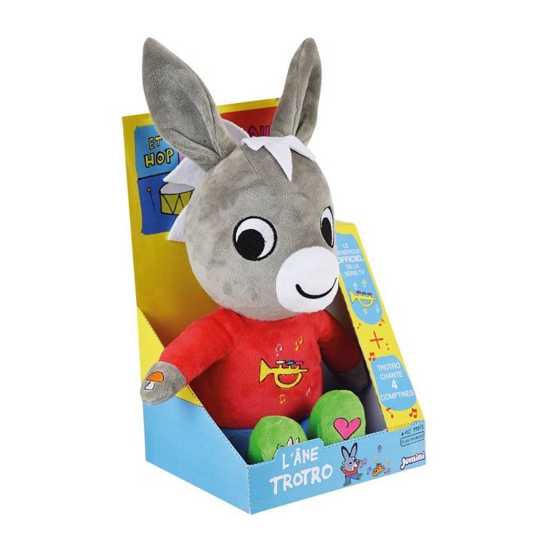 Peluche interactive - Trotro - JEMINI - 40 cm - 4 comptines - Licence