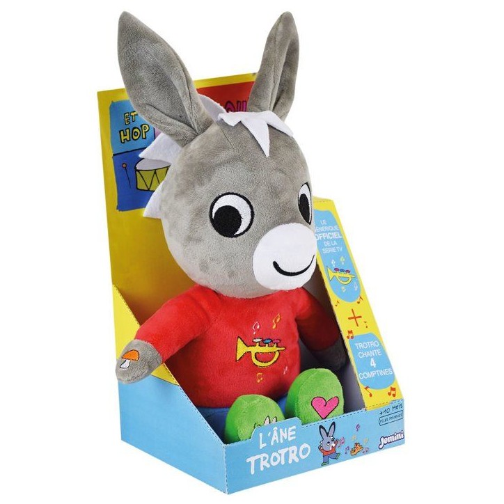 Peluche interactive - Trotro - JEMINI - 40 cm - 4 comptines - Licence officielle Peluche interactive - Trotro - JEMINI - 40 cm - 4 comptines - Licence officielle