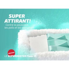 Housse dépoussiérante pour balai - LEIFHEIT - Superduster Floor M 55386 - Microfibres lavables - Tous sols durs