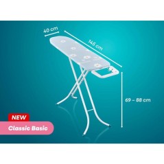 Table a repasser - LEIFHEIT - Classic S Basic 76193 - Surface 110 x 30 cm - Hauteur réglable