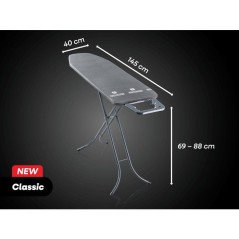 Table a repasser - LEIFHEIT - Classic M Black 76201 - Surface 120 x 38