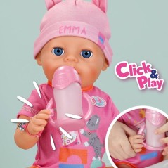 Poupon Emma - BABY BORN - 43 cm - Click & Play - 10 Fonctions + 8 acce
