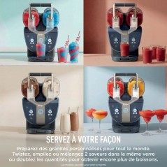 Machine a granita - Ninja - SLUSHi TWIST FS701EUBL - 2 bacs 4,4L - Technologie SlushAssist DUO - SlushTwist - Bleu