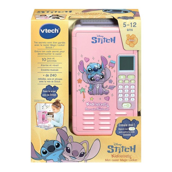 VTECH - STITCH - KIDISECRETS, MON CASIER MAGIC LOCKER ROSE - Rose VTECH - STITCH - KIDISECRETS, MON CASIER MAGIC LOCKER ROSE - Rose