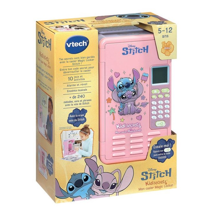 VTECH - STITCH - KIDISECRETS, MON CASIER MAGIC LOCKER ROSE - Rose VTECH - STITCH - KIDISECRETS, MON CASIER MAGIC LOCKER ROSE - Rose