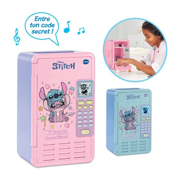 VTECH - STITCH - KIDISECRETS, MON CASIER MAGIC LOCKER ROSE - Rose VTECH - STITCH - KIDISECRETS, MON CASIER MAGIC LOCKER ROSE - Rose