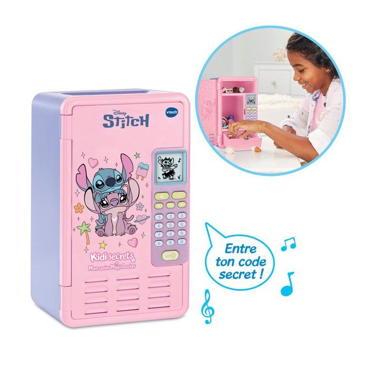 VTECH - STITCH - KIDISECRETS, MON CASIER MAGIC LOCKER ROSE - Rose VTECH - STITCH - KIDISECRETS, MON CASIER MAGIC LOCKER ROSE - Rose