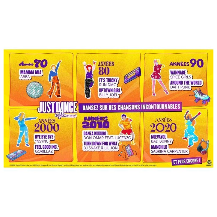 JUST DANCE DECADES OF HITS - Jeu Nintendo Switch JUST DANCE DECADES OF HITS - Jeu Nintendo Switch