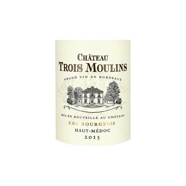 Château Trois Moulins 2015 Haut-Médoc Cru Bourgeois - Vin rouge de Bordeaux