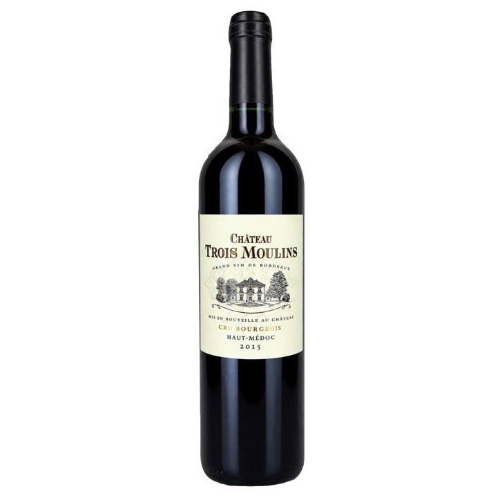 Château Trois Moulins 2015 Haut-Médoc Cru Bourgeois - Vin rouge de Bordeaux