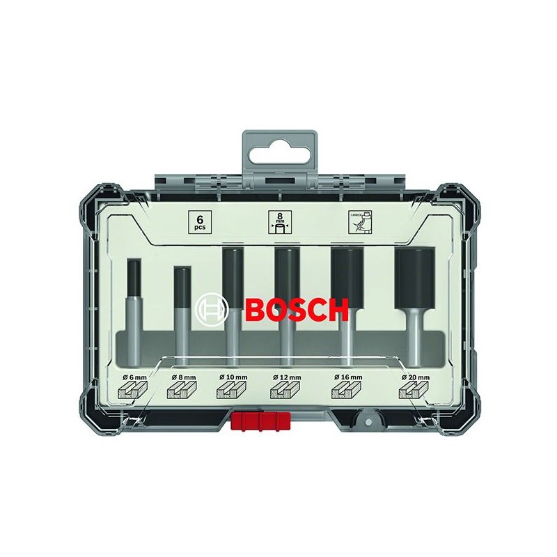 Coffret de fraises - BOSCH PROFESSIONAL - 2607017465 - 6 fraises droit Coffret de fraises - BOSCH PROFESSIONAL - 2607017465 - 6 fraises droit
