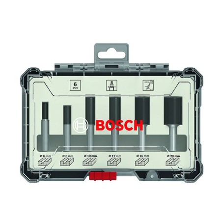Coffret de fraises - BOSCH PROFESSIONAL - 2607017465 - 6 fraises droit