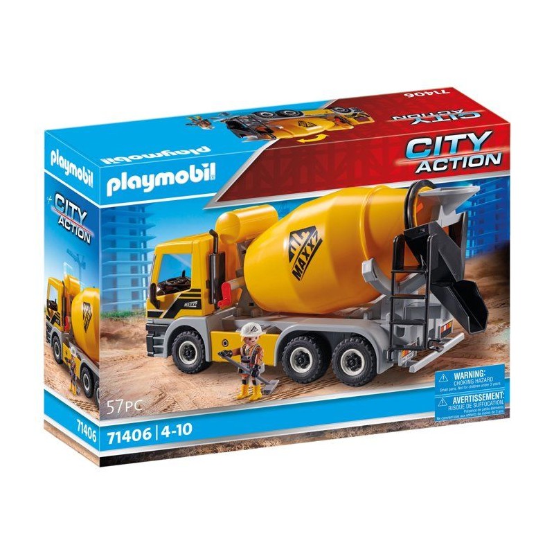 PLAYMOBIL 71406 Camion toupie, City Action, La Construction, 57 pieces