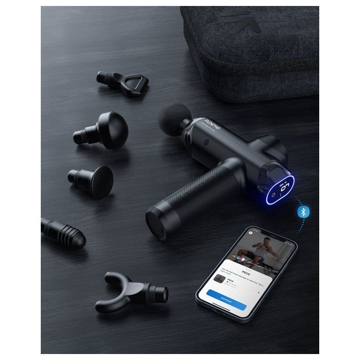 Pistolet de massage - RENPHO - Power+ Thermacool C001SH - Chaud et froid - 6 tetes - Amplitude 12 mm - Noir