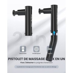 Pistolet de massage - RENPHO - Extend C004 - Poignée extensible - 4 t