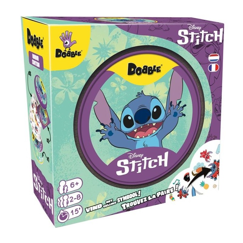Jeu de société - ASMODEE - Dobble Stitch - 55 cartes rondes - a part