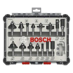 Coffret de Fraises - BOSCH - 2607017472 - 15 pieces - Queue de 8 mm -