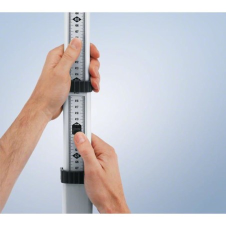 Mire de nivellement BOSCH Professional GR 500 - Aluminium 5 m, 5 sections - Niveau a bulle intégré et housse