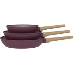 Set de 3 poeles - ARTHUR MARTIN - 20-24-28 cm - Revetement céramique