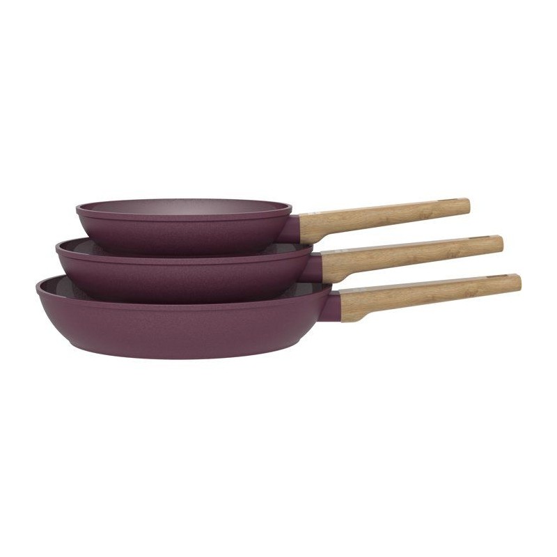 Set de 3 poeles - ARTHUR MARTIN - 20-24-28 cm - Revetement céramique